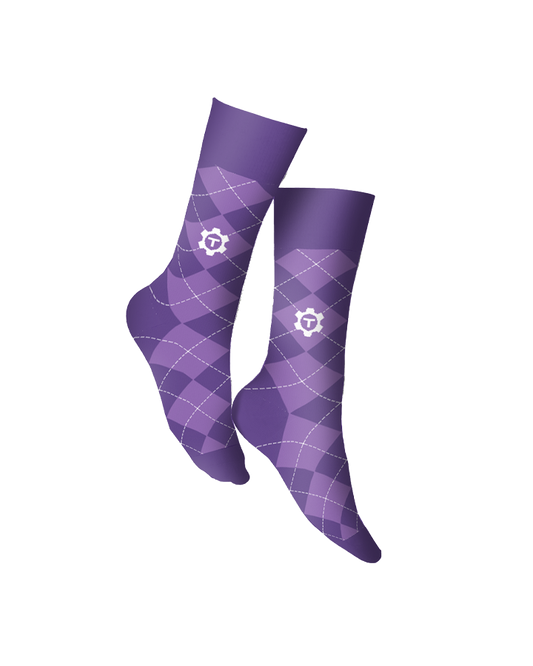 Argyle Purple Socks